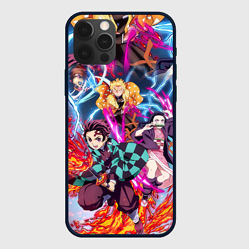 Чехол iPhone 12 Pro Max КЛИНОК РАССЕКАЮЩИЙ ДЕМОНОВ / 3D-Черный – фото 1