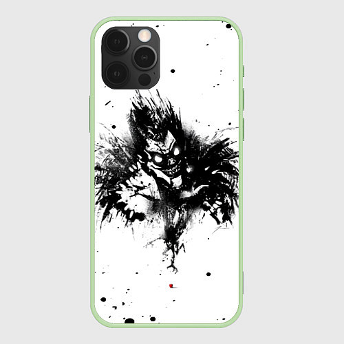 Чехол iPhone 12 Pro Max DEATH NOTE ТЕТРАДЬ СМЕРТИ / 3D-Салатовый – фото 1