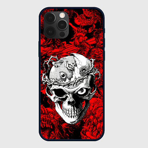 Чехол iPhone 12 Pro Max BERSERK / 3D-Черный – фото 1