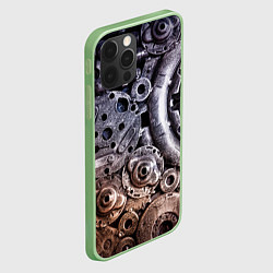 Чехол для iPhone 12 Pro Max СТИМПАНК МЕТАЛ, цвет: 3D-салатовый — фото 2