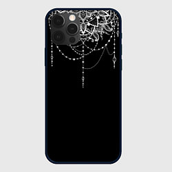 Чехол для iPhone 12 Pro Max Белая Мандала, цвет: 3D-черный