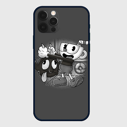 Чехол iPhone 12 Pro Max CUPHEAD / 3D-Черный – фото 1