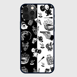Чехол для iPhone 12 Pro Max КРОВОСТОК ТАТУИРОВКИ ЧБ, цвет: 3D-черный