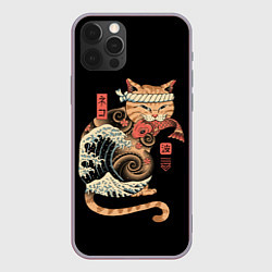 Чехол для iPhone 12 Pro Max Cat Wave, цвет: 3D-серый