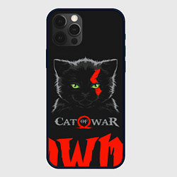 Чехол для iPhone 12 Pro Max Cat of war, цвет: 3D-черный