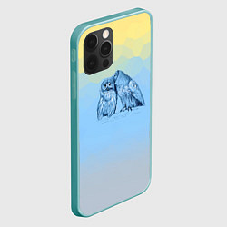 Чехол для iPhone 12 Pro Max Совиная нежность, цвет: 3D-мятный — фото 2