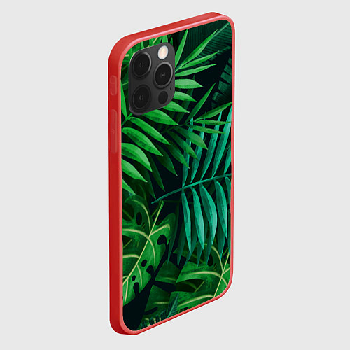 Чехол iPhone 12 Pro Max Сочные тропики / 3D-Красный – фото 2