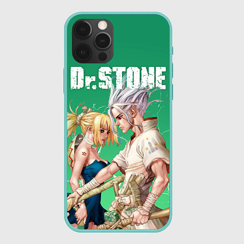 Чехол iPhone 12 Pro Max Dr Stone / 3D-Мятный – фото 1