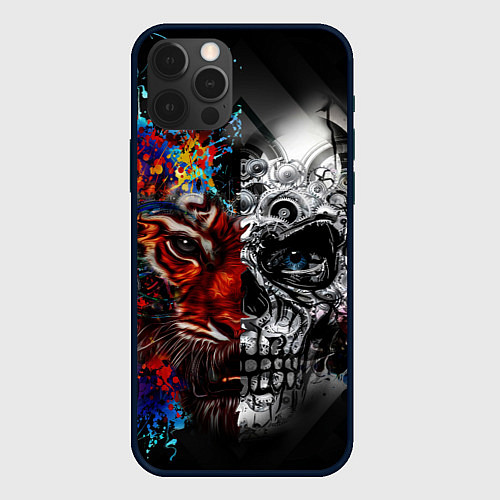 Чехол iPhone 12 Pro Max TIGER / 3D-Черный – фото 1