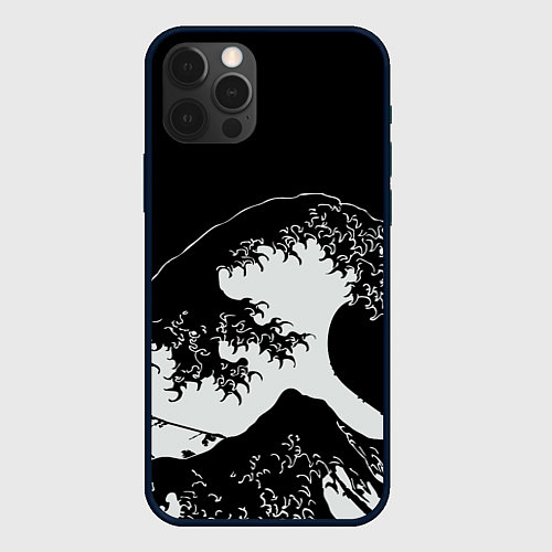 Чехол iPhone 12 Pro Max Волна Канагава / 3D-Черный – фото 1