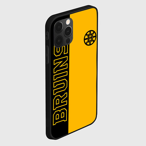 Чехол iPhone 12 Pro Max NHL BOSTON BRUINS / 3D-Черный – фото 2