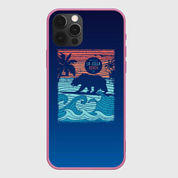Чехол iPhone 12 Pro Max Медведь на серфинге