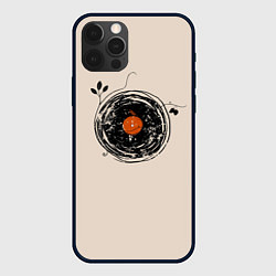 Чехол iPhone 12 Pro Max Natural Vinyl Records Vintage