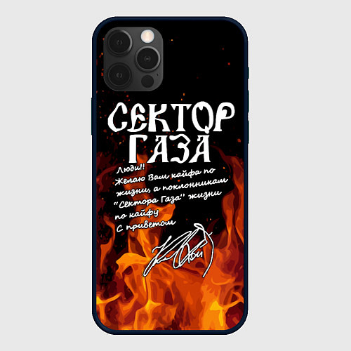 Чехол iPhone 12 Pro Max СЕКТОР ГАЗА FIRE / 3D-Черный – фото 1