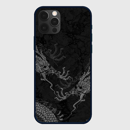 Чехол iPhone 12 Pro Max Chinese Dragons / 3D-Черный – фото 1