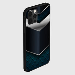 Чехол для iPhone 12 Pro Max 3D dark metal, цвет: 3D-черный — фото 2