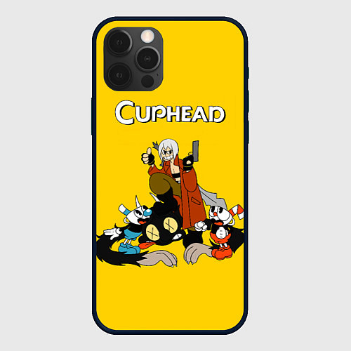 Чехол iPhone 12 Pro Max Cuphead x DMC / 3D-Черный – фото 1