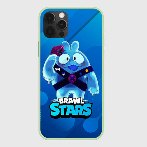 Чехол iPhone 12 Pro Max Сквик Squeak Brawl Stars / 3D-Салатовый – фото 1