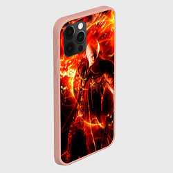 Чехол для iPhone 12 Pro Max Данте в огне, цвет: 3D-светло-розовый — фото 2