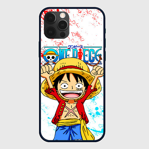 Чехол iPhone 12 Pro Max ONE PIECE ВАН ПИС GLITCH / 3D-Черный – фото 1