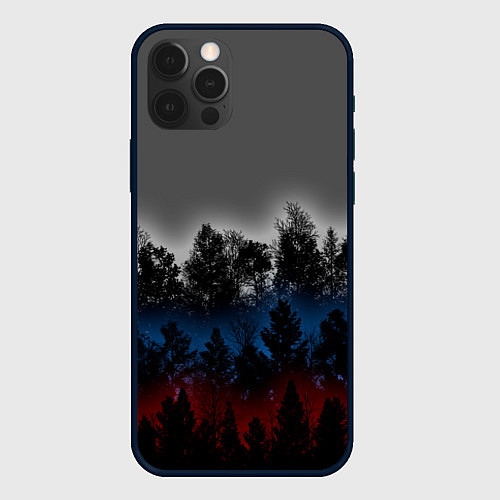 Чехол iPhone 12 Pro Max Флаг из леса / 3D-Черный – фото 1