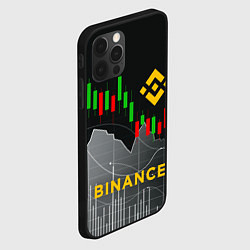 Чехол для iPhone 12 Pro Max BINANCE БИНАНС ГРАФИК, цвет: 3D-черный — фото 2