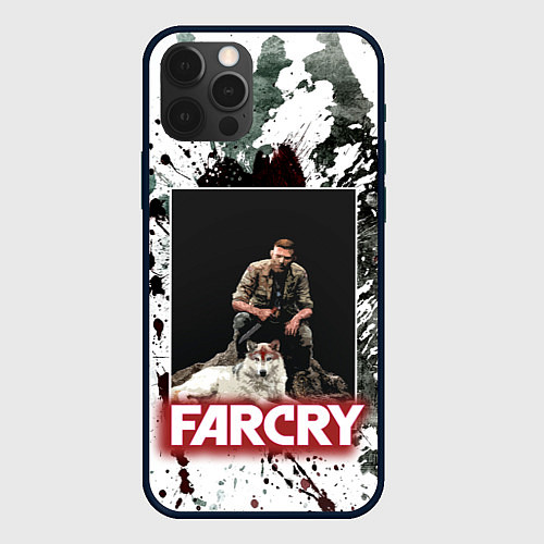 Чехол iPhone 12 Pro Max FARCRY WOLF / 3D-Черный – фото 1