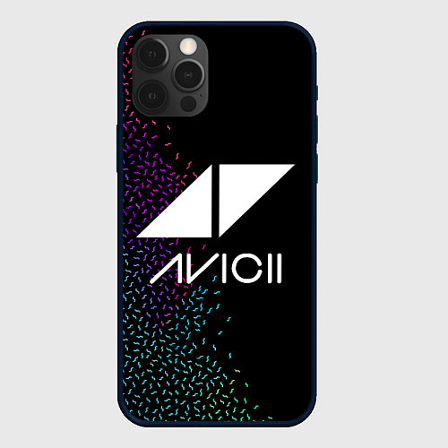 Чехол iPhone 12 Pro Max AVICII RAIBOW STYLE / 3D-Черный – фото 1