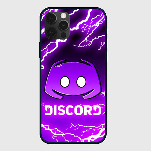 Чехол iPhone 12 Pro Max DISCORD ДИСКОРД МОЛНИЯ / 3D-Черный – фото 1