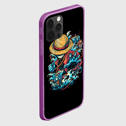 Чехол iPhone 12 Pro Max One Piece Retro Style / 3D-Сиреневый – фото 2