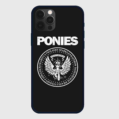 Чехол iPhone 12 Pro Max Pony x Ramones / 3D-Черный – фото 1