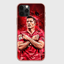 Чехол для iPhone 12 Pro Max Левандовски Lewandowski 9, цвет: 3D-светло-розовый