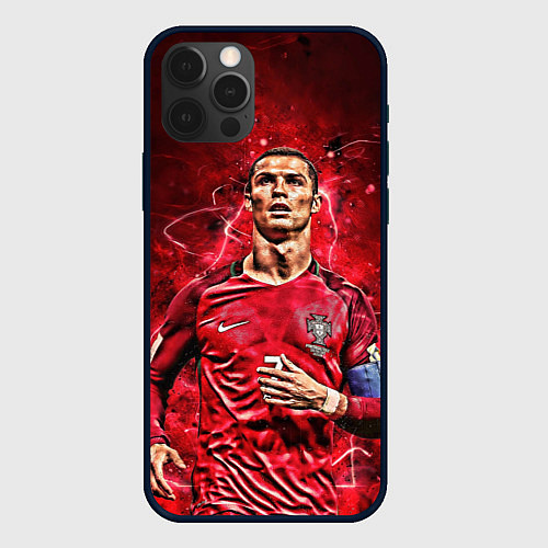 Чехол iPhone 12 Pro Max Cristiano Ronaldo Portugal / 3D-Черный – фото 1
