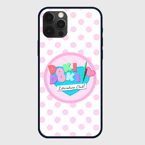 Чехол iPhone 12 Pro Max Doki Doki Literature Club / 3D-Черный – фото 1