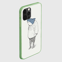 Чехол для iPhone 12 Pro Max Акула в свитере, цвет: 3D-салатовый — фото 2