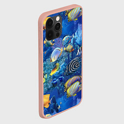 Чехол для iPhone 12 Pro Max Коралловые рыбки, цвет: 3D-светло-розовый — фото 2