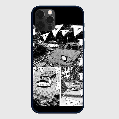 Чехол iPhone 12 Pro Max Initial d / 3D-Черный – фото 1