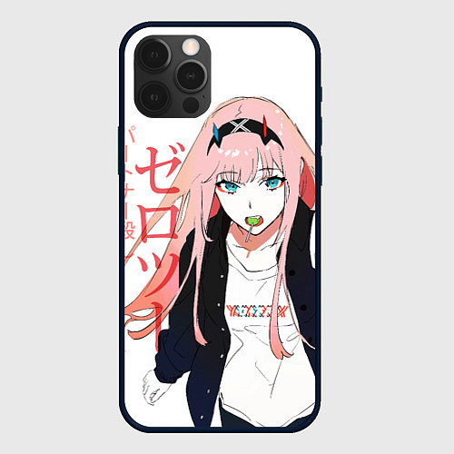 Чехол iPhone 12 Pro Max Zero Two, Darling in the Franx / 3D-Черный – фото 1