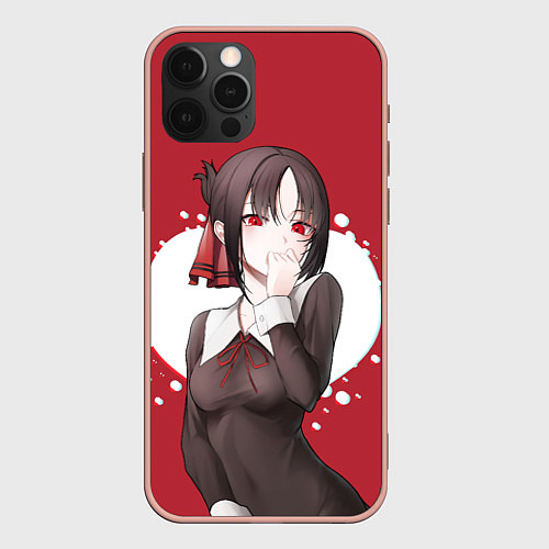 Чехол iPhone 12 Pro Max Kaguya Love / 3D-Светло-розовый – фото 1