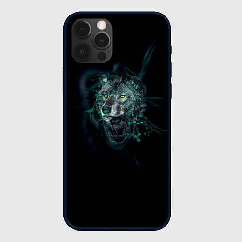 Чехол iPhone 12 Pro Max ВоЛк во Тьме / 3D-Черный – фото 1
