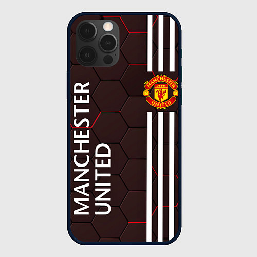 Чехол iPhone 12 Pro Max МАНЧЕСТЕР MANCHESTER ПЛИТЫ / 3D-Черный – фото 1