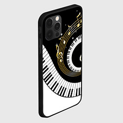Чехол для iPhone 12 Pro Max МУЗЫКАЛЬНЫЙ УЗОР, цвет: 3D-черный — фото 2