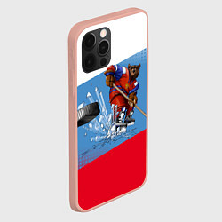 Чехол для iPhone 12 Pro Max Русский хоккей, цвет: 3D-светло-розовый — фото 2