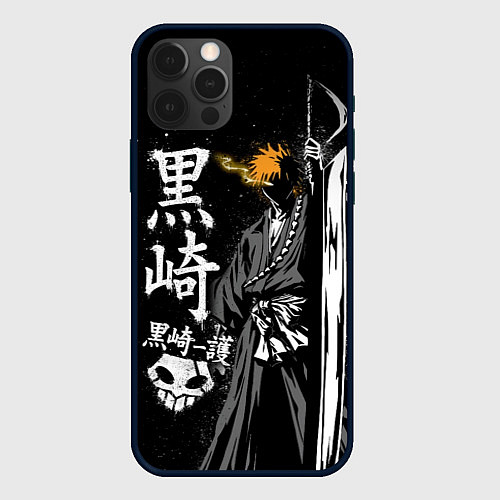 Чехол iPhone 12 Pro Max Bleach, Ичиго с мечом / 3D-Черный – фото 1