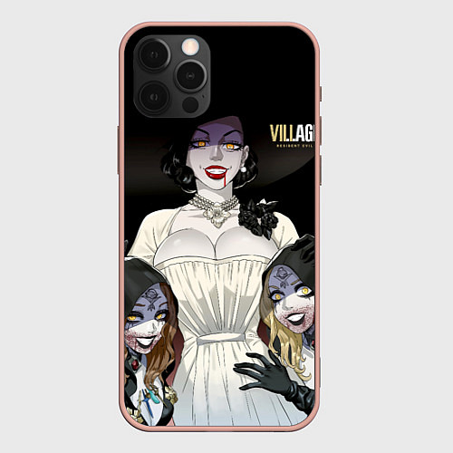 Чехол iPhone 12 Pro Max Resident Evil Village / 3D-Светло-розовый – фото 1