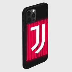 Чехол для iPhone 12 Pro Max JUVENTUS ЮВЕНТУС НЕОН, цвет: 3D-черный — фото 2