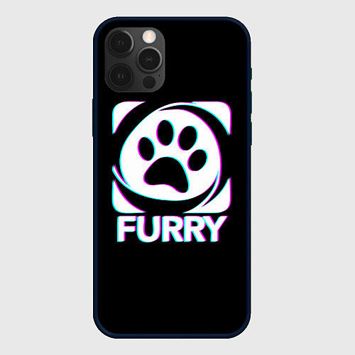 Чехол iPhone 12 Pro Max Furry / 3D-Черный – фото 1