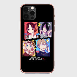 Чехол для iPhone 12 Pro Max Kaguya-sama Love Is War, цвет: 3D-светло-розовый