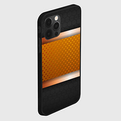 Чехол для iPhone 12 Pro Max 3d gold black, цвет: 3D-черный — фото 2