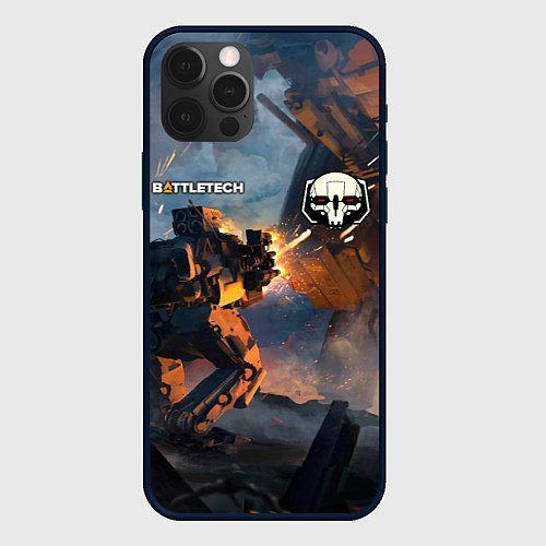 Чехол iPhone 12 Pro Max Battletech warrior / 3D-Черный – фото 1